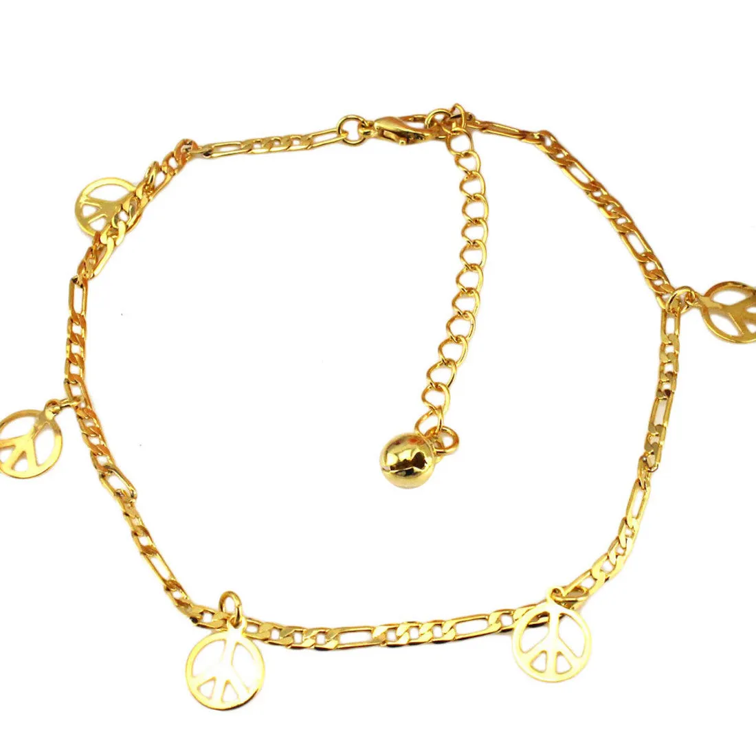 Peace Symbol Charms Anklet