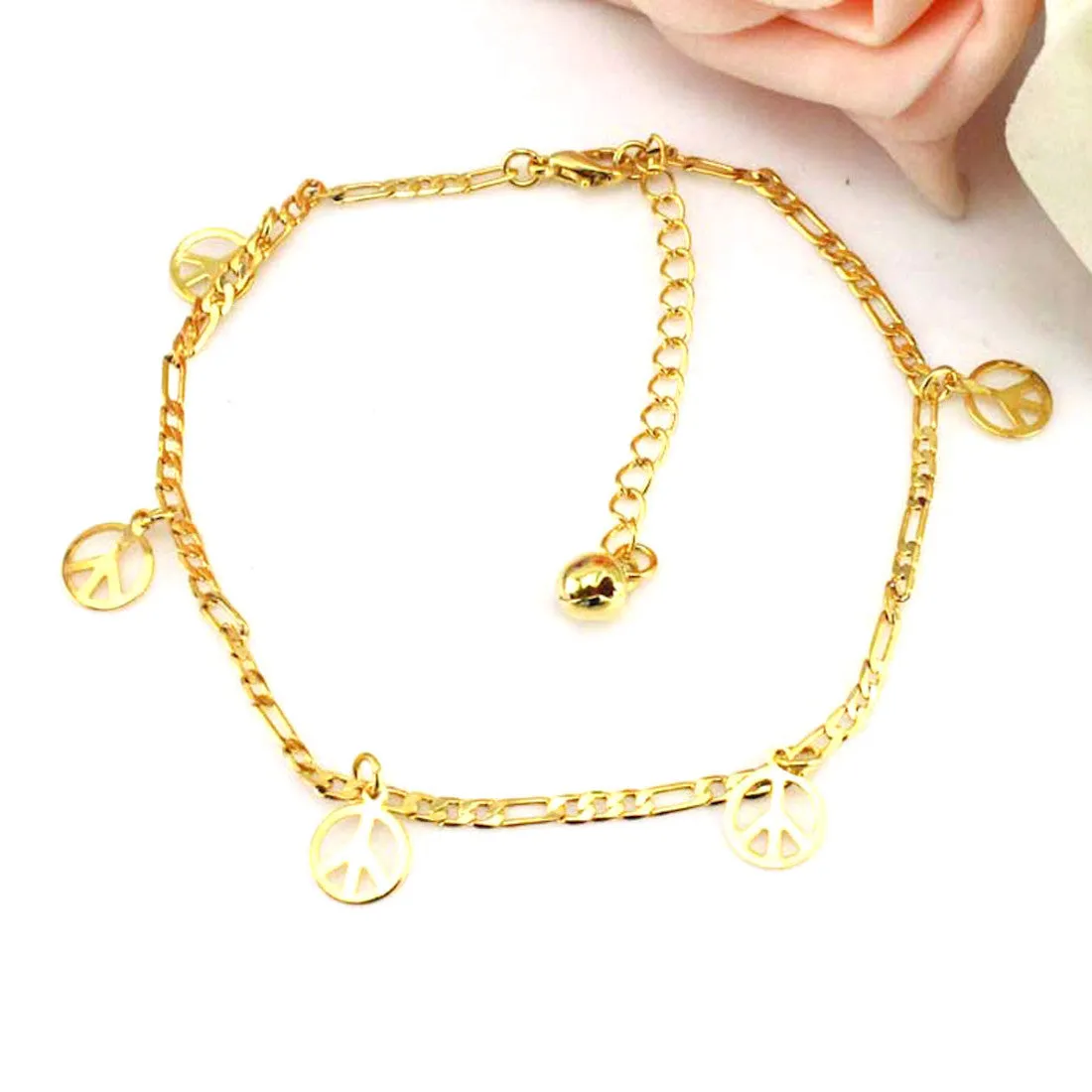 Peace Symbol Charms Anklet