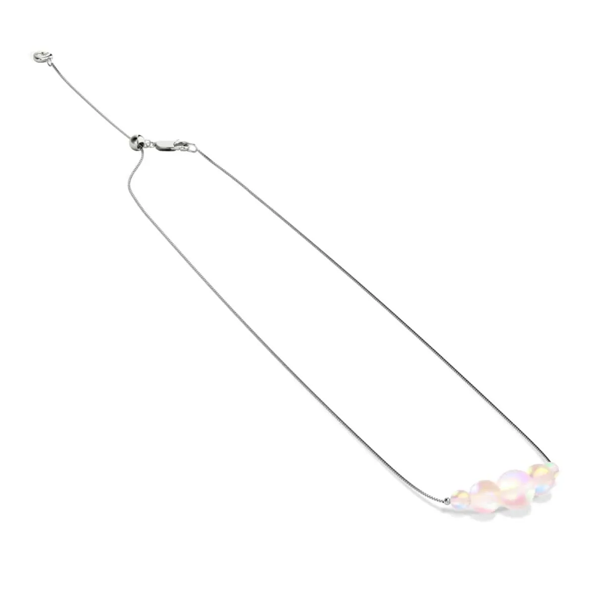 Peach | .925 Sterling Silver | Mermaid Glass Infinity Clasp Anklet
