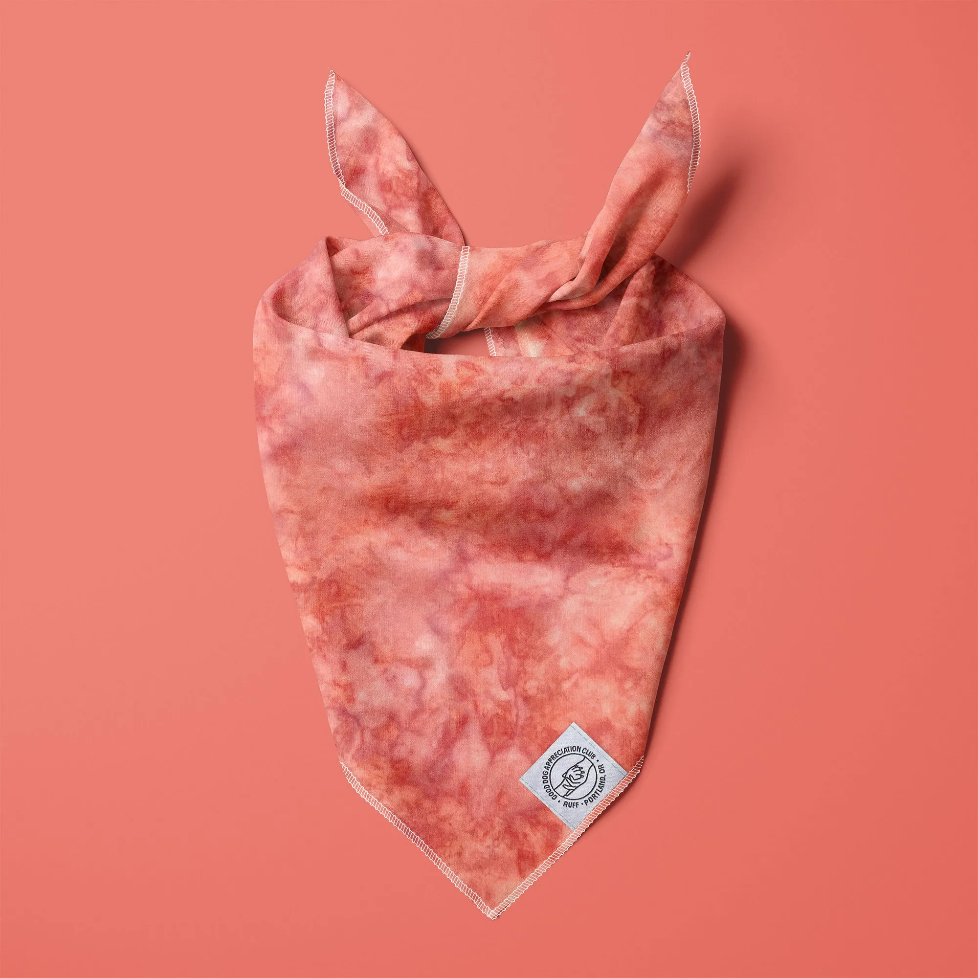 Peachy Pink Ice Dye Bandana