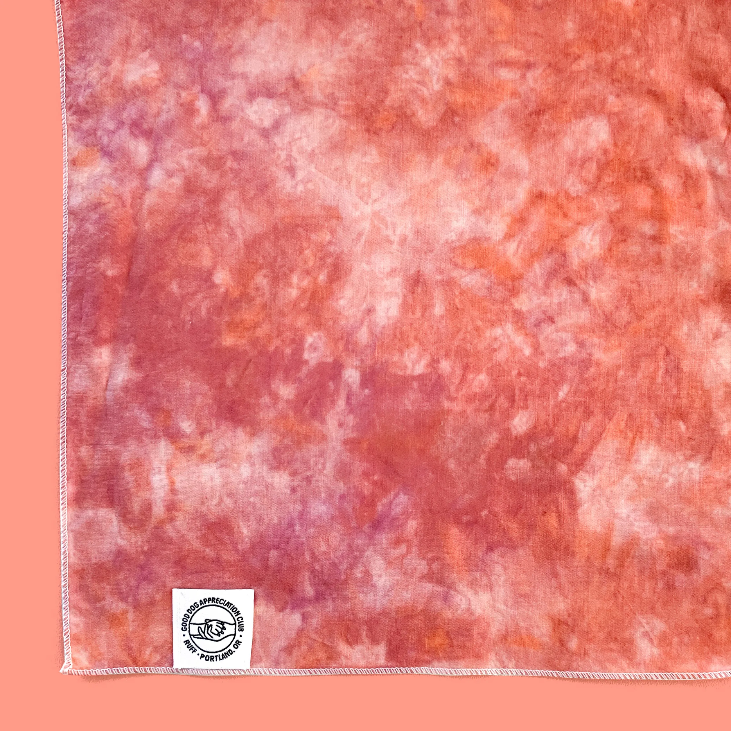 Peachy Pink Ice Dye Bandana
