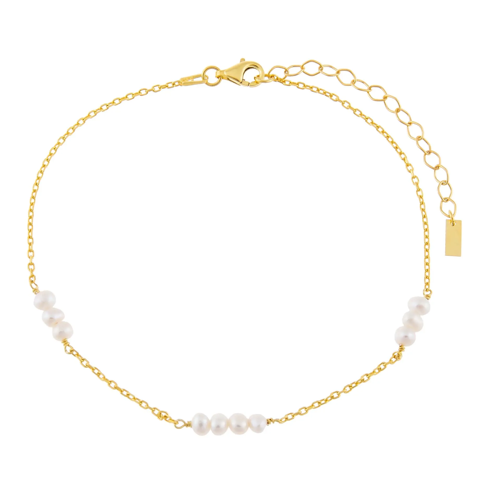 Pearl Cluster Chain Anklet