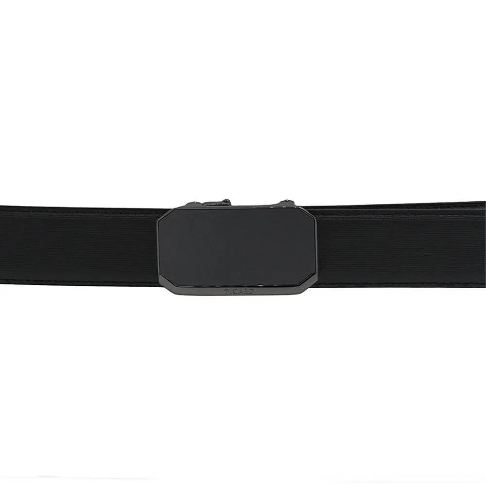 Picard Hamburg Autolock Solid Buckle 35mm Men's  Leather Belt (Black)