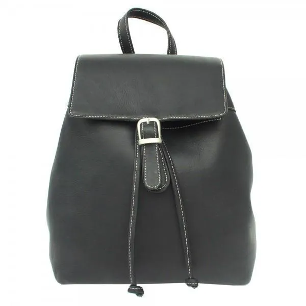 Piel Leather Top Flap Drawstring Backpack