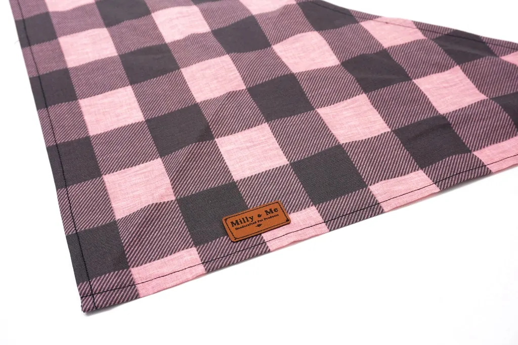 Pink Buffalo Plaid - Pet Bandana