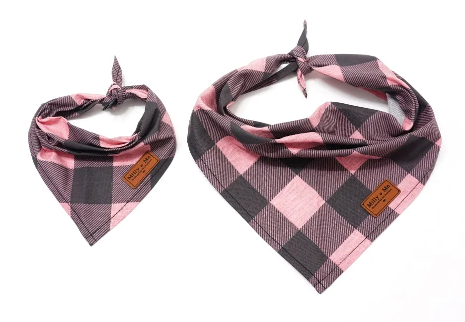 Pink Buffalo Plaid - Pet Bandana