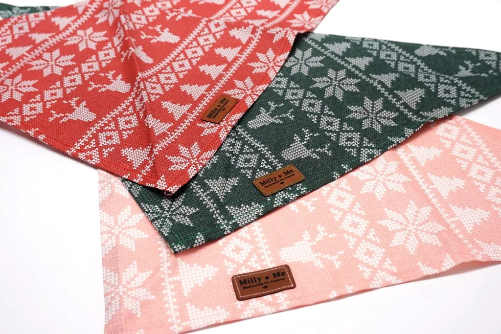 Pink Winter Sweater - Pet Bandana