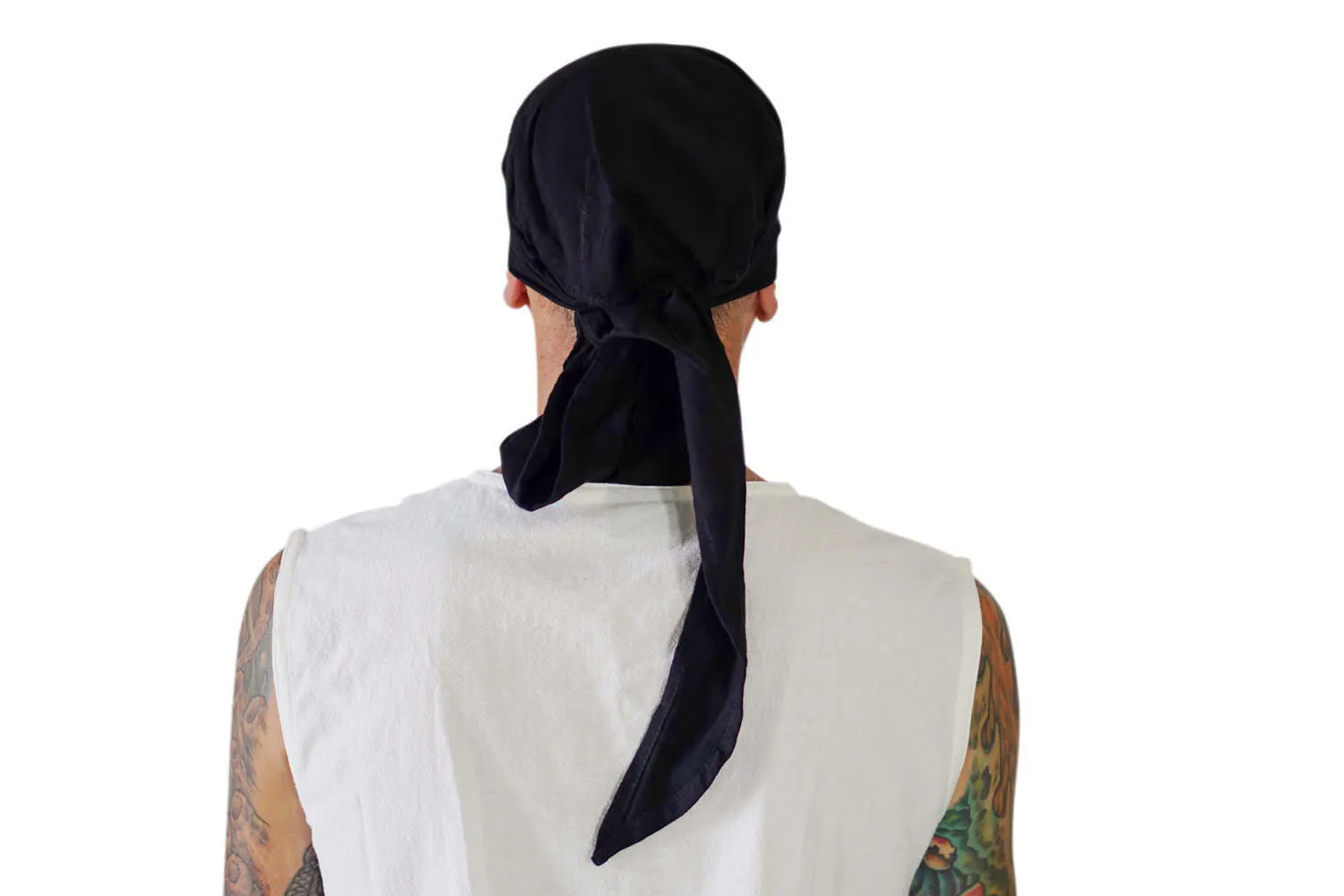 'Pirate Bandana' Medieval Hat - Black Cotton