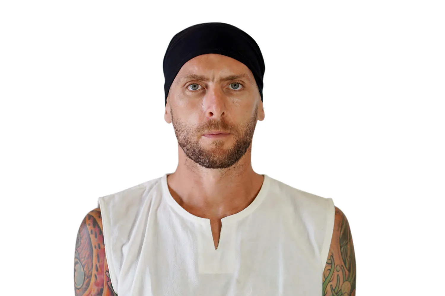'Pirate Bandana' Medieval Hat - Black Cotton