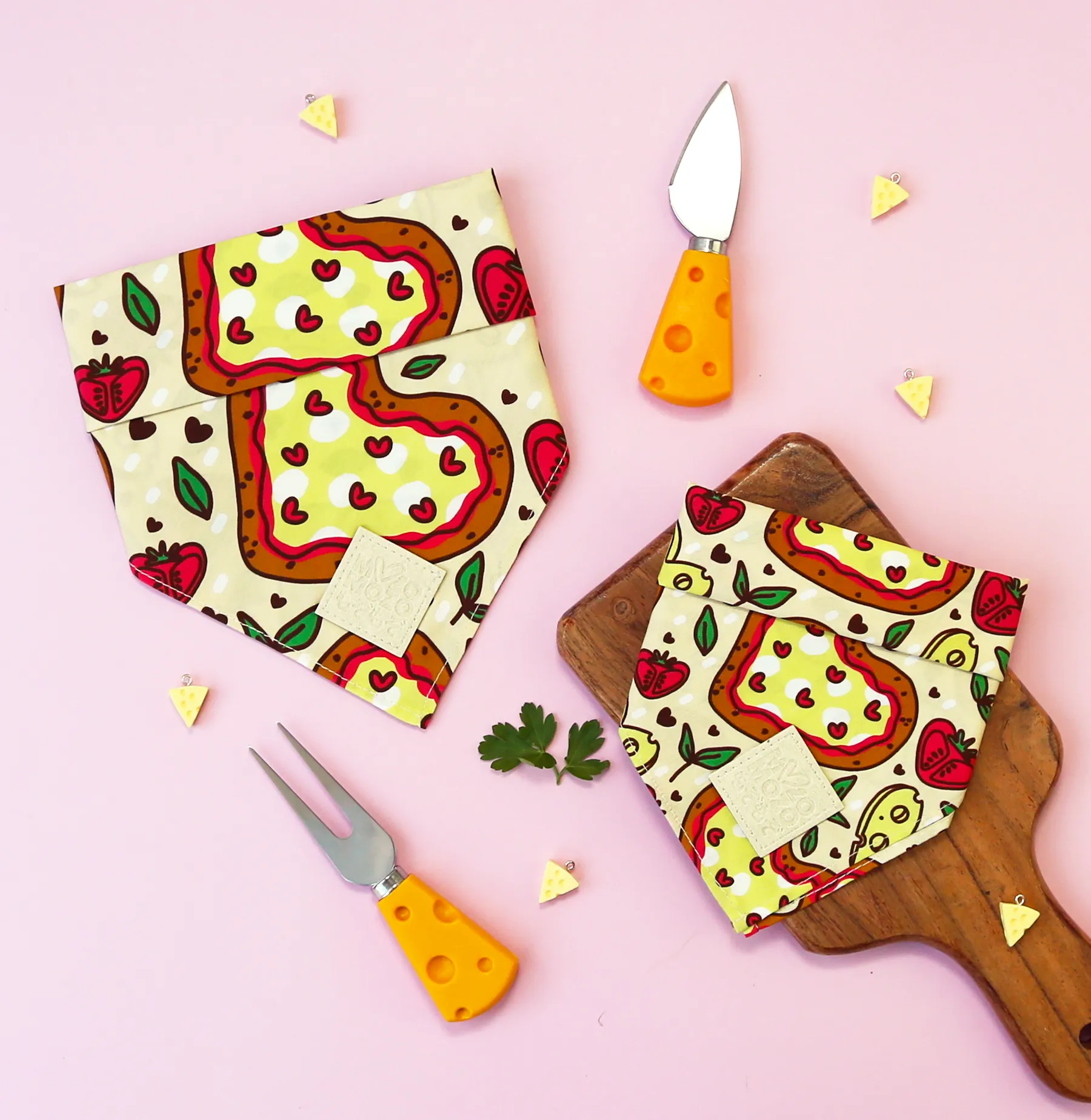 Pizza heart bandana