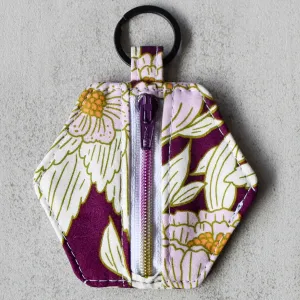 Plum Perfect Hexagon Keychain