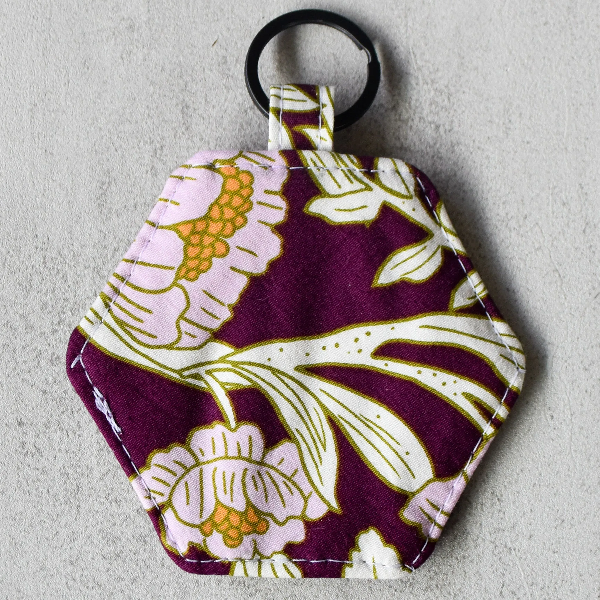 Plum Perfect Hexagon Keychain