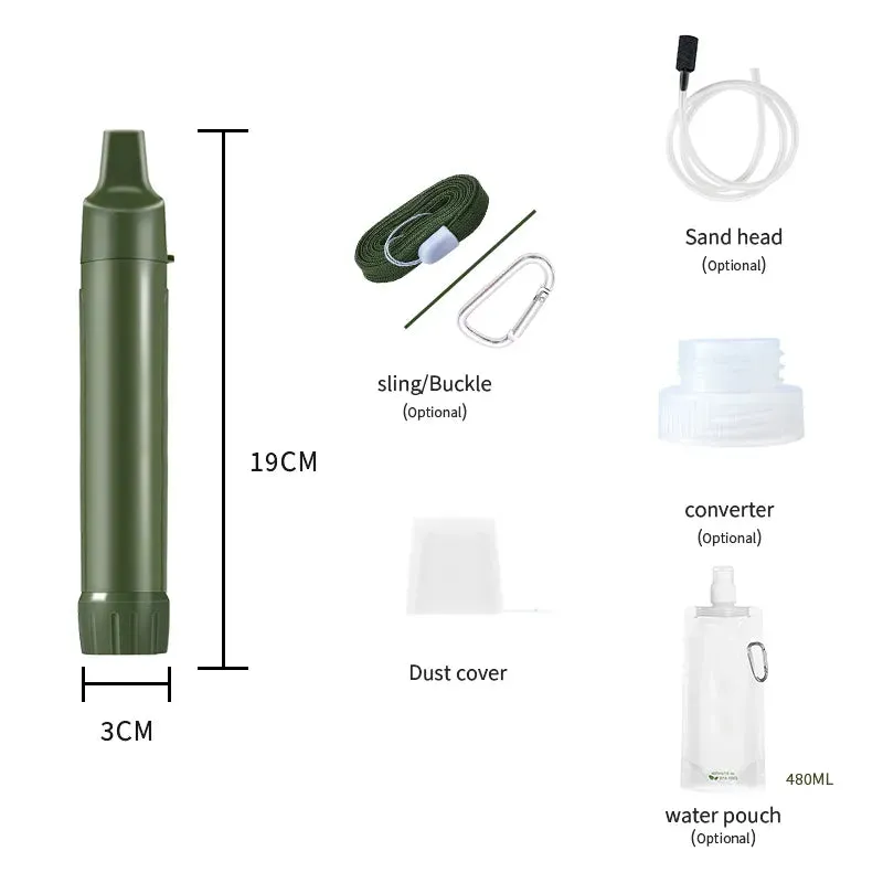 Portable Survival Water Purification Straw – Clean Water Anytime, Anywhere