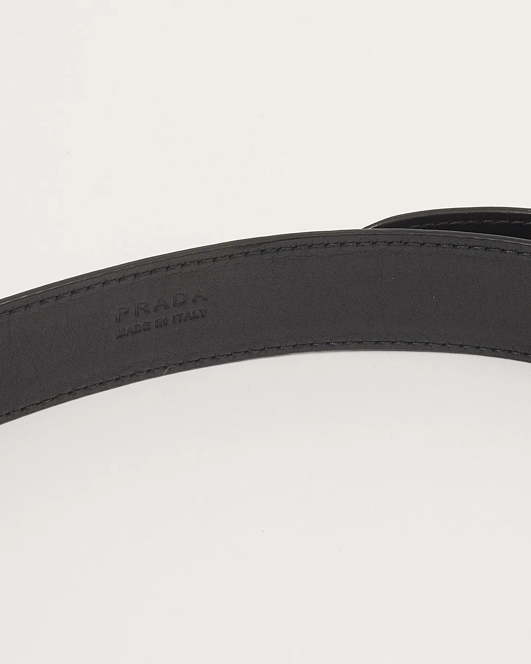 Prada Black Saffiano Leather Belt - 32/80