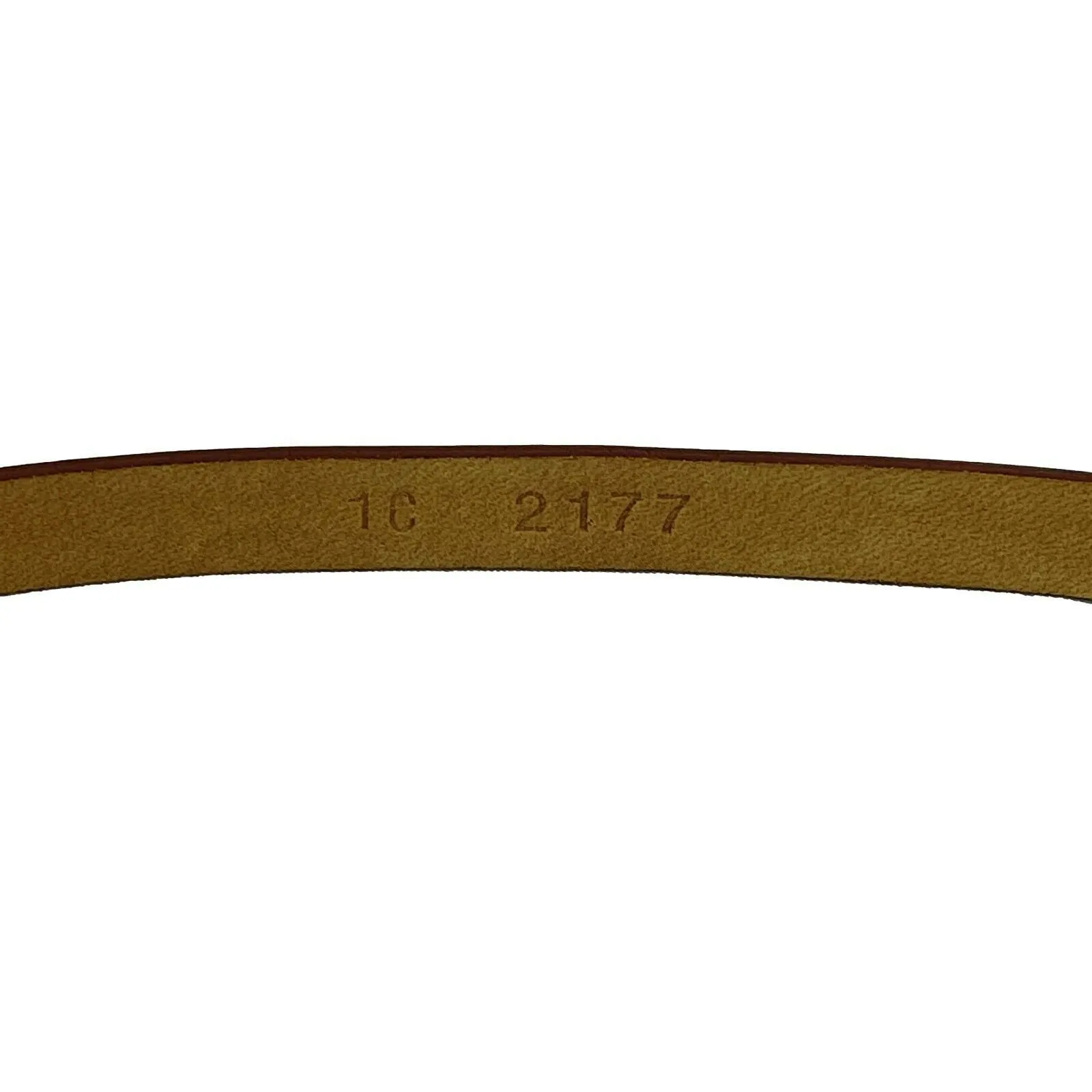 Prada - Double Buckle and Circle Brown Skinny Leather Belt - Size 34