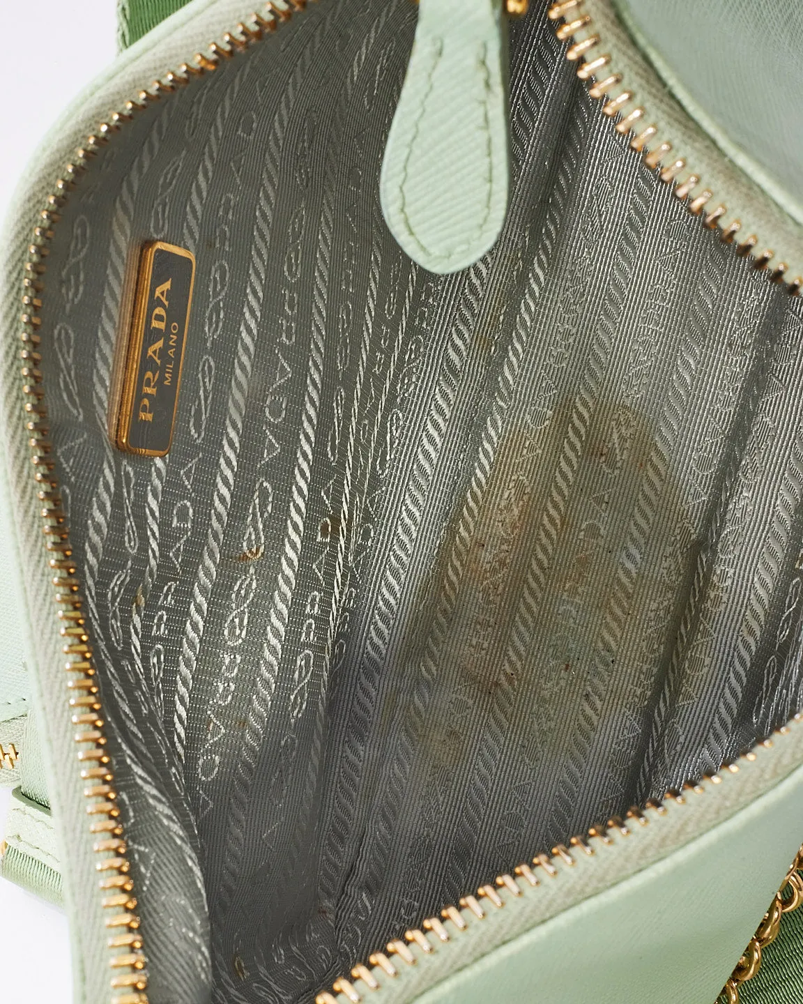 Prada Pistacchio Saffiano Leather 2005 Re Edition Crossbody Bag