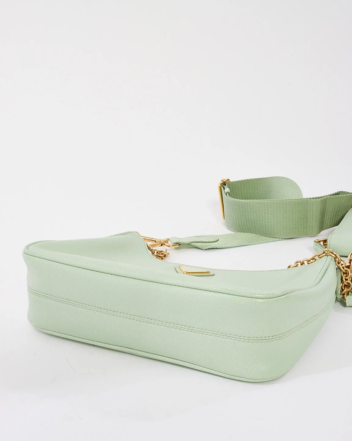 Prada Pistacchio Saffiano Leather 2005 Re Edition Crossbody Bag