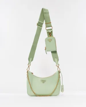 Prada Pistacchio Saffiano Leather 2005 Re Edition Crossbody Bag