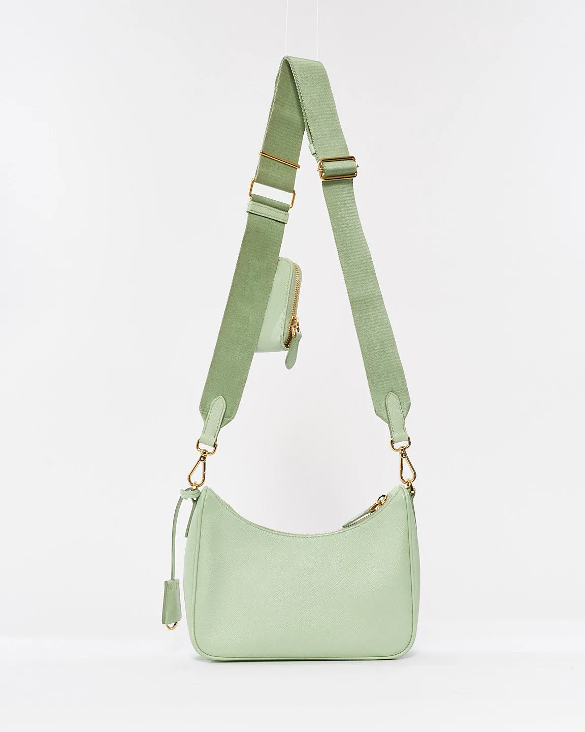 Prada Pistacchio Saffiano Leather 2005 Re Edition Crossbody Bag