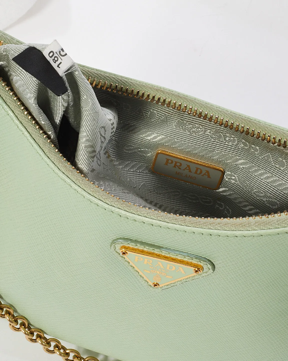 Prada Pistacchio Saffiano Leather 2005 Re Edition Crossbody Bag