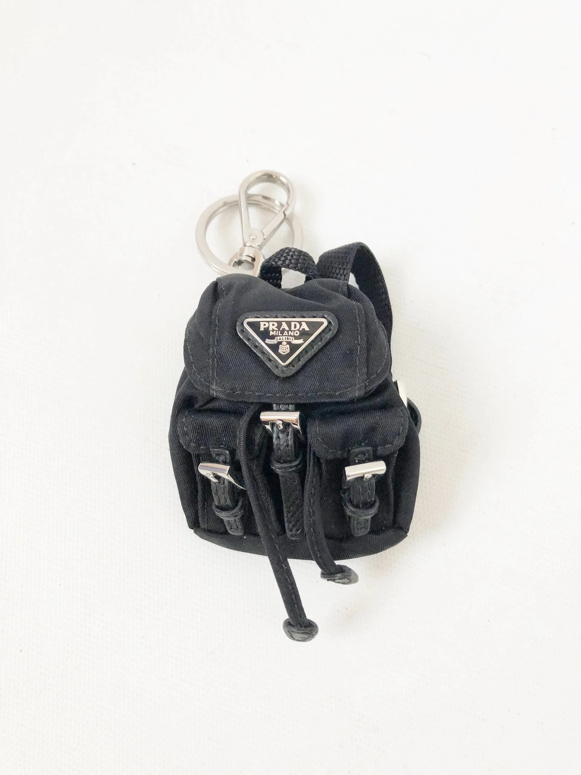 Prada Vela Backpack Keychain