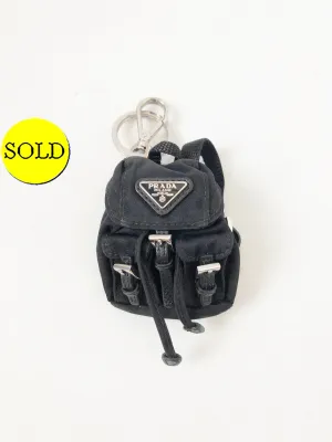 Prada Vela Backpack Keychain