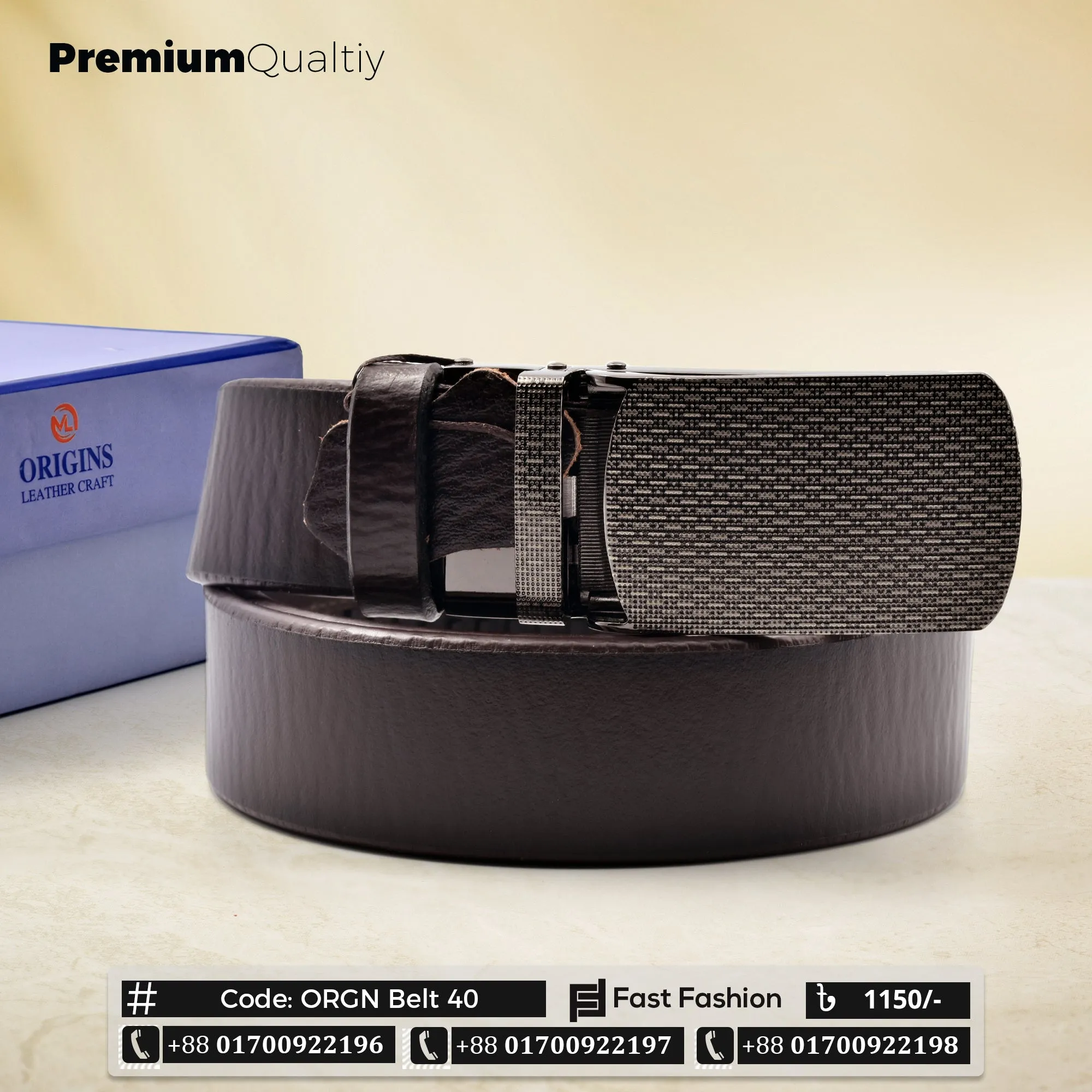 Premium Quality Original Leather Belt - ORGN Belt 40