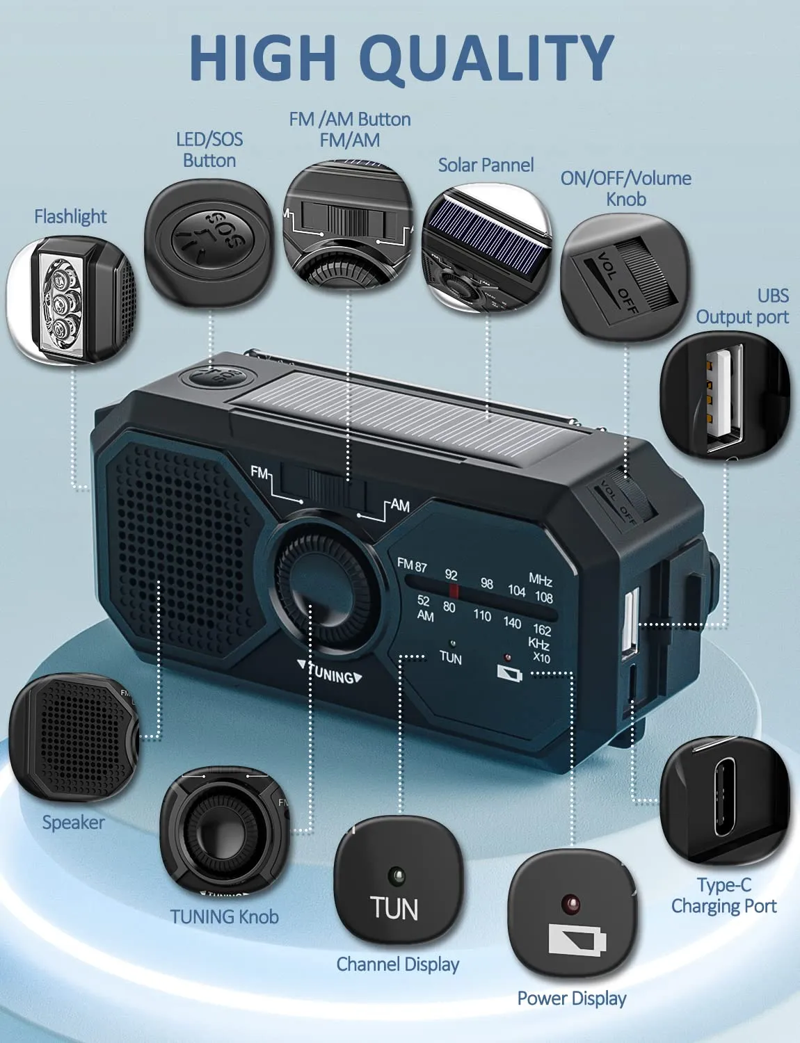 PrepPro Emergency Radio – Multi-Purpose Survival & Power Solution