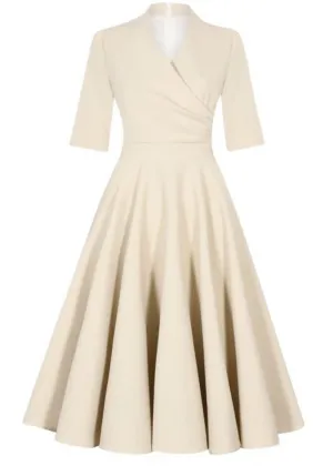Pretty Dress Company Leyla 50's Midi Swing Dress Champagne