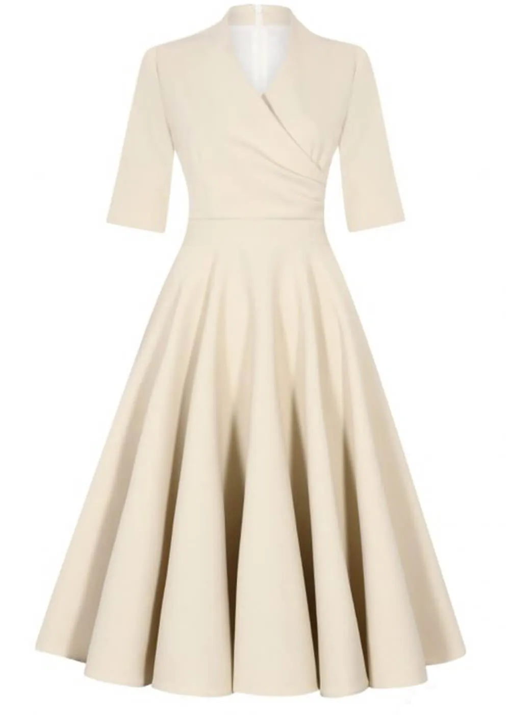 Pretty Dress Company Leyla 50's Midi Swing Dress Champagne