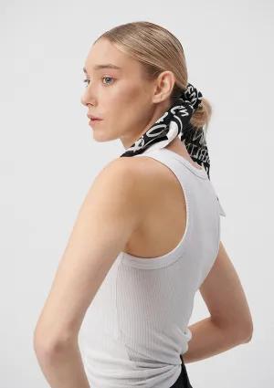 Printed Black Bandana