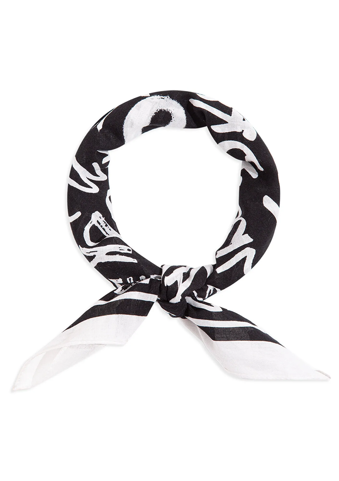 Printed Black Bandana