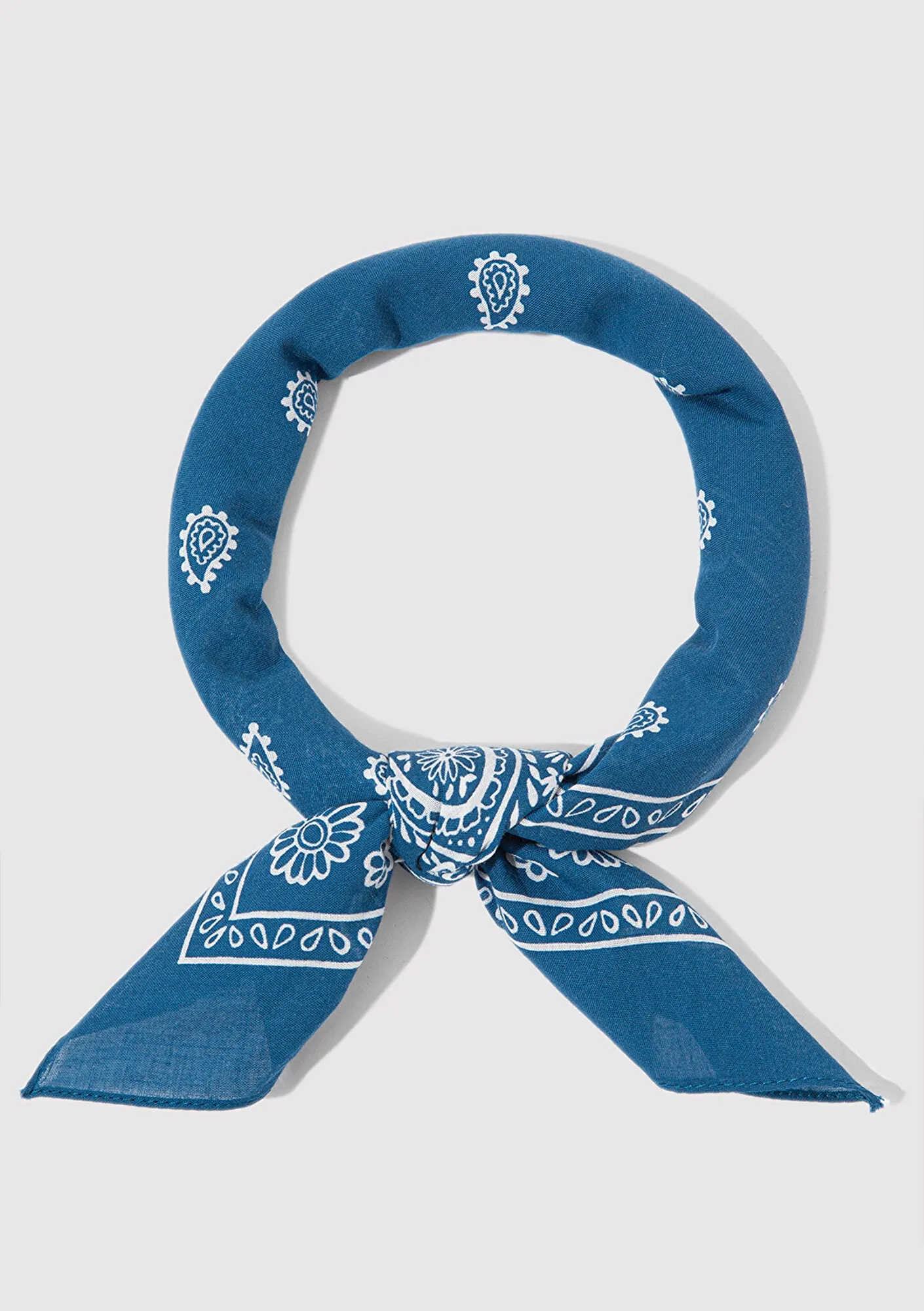 Printed Blue Bandana