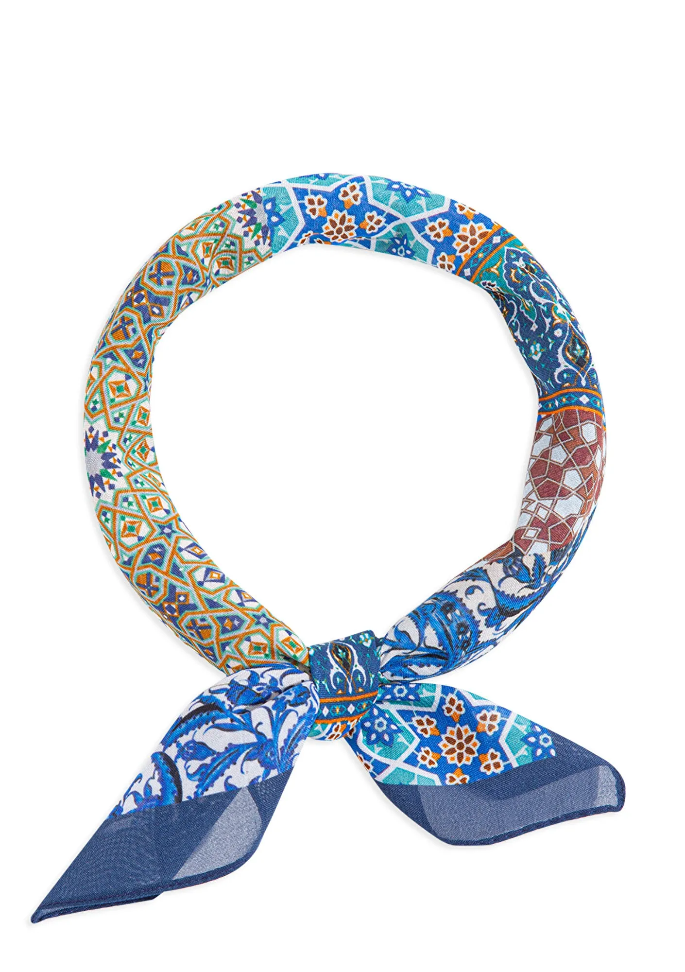 Printed Blue Bandana