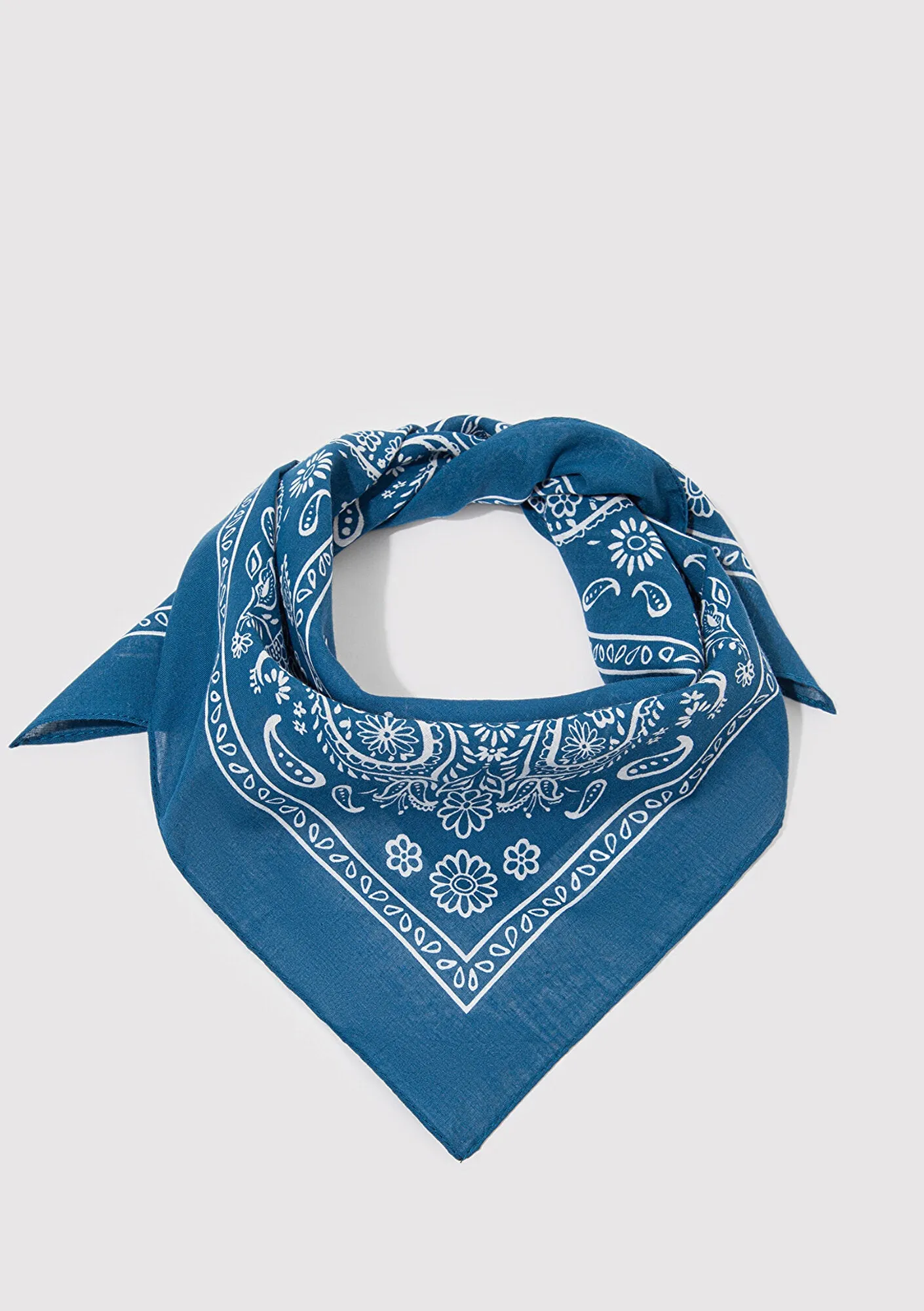 Printed Blue Bandana