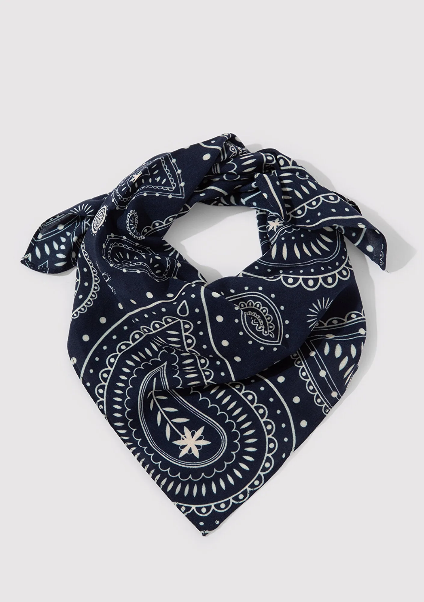 Printed Navy Bandana