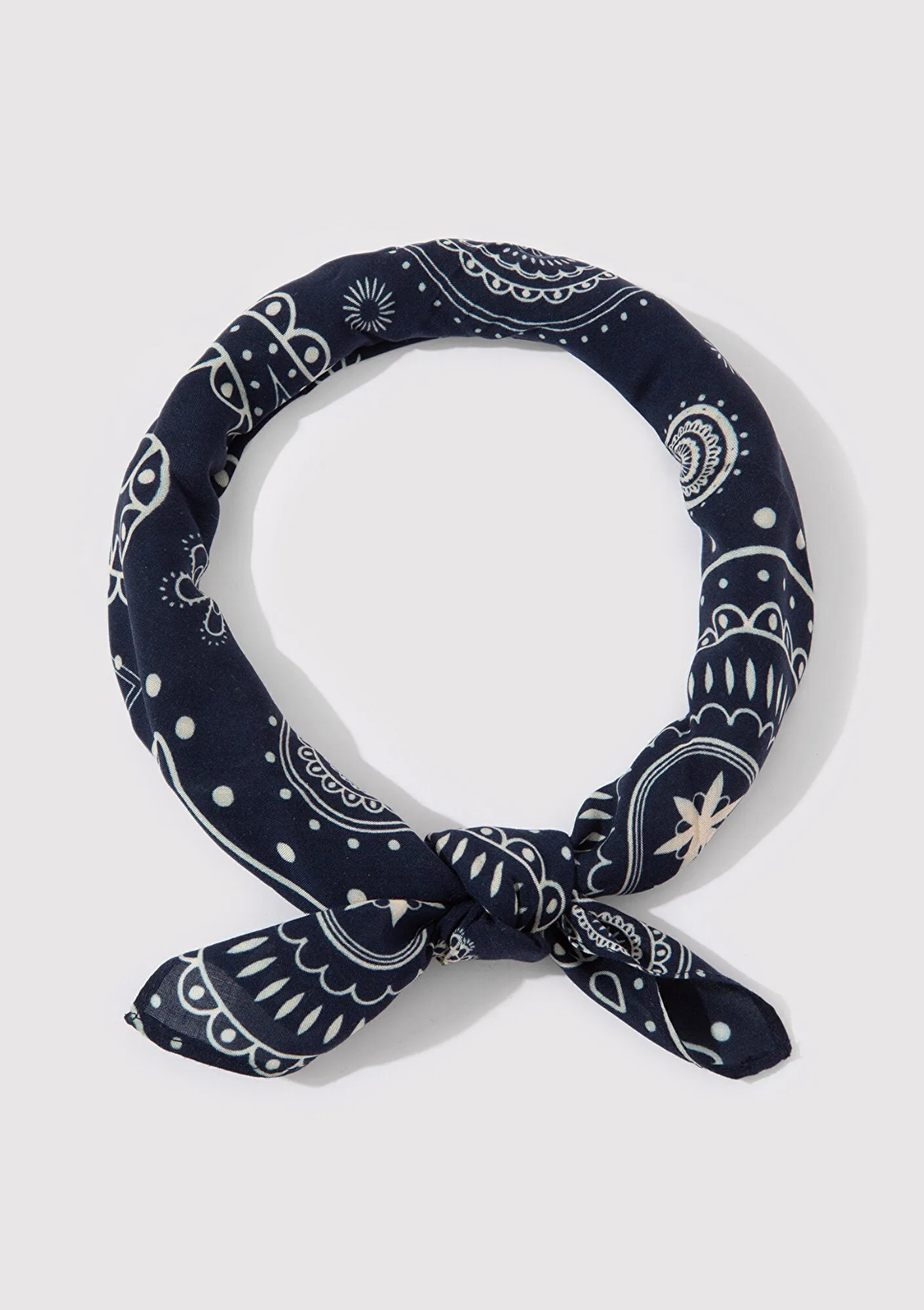 Printed Navy Bandana