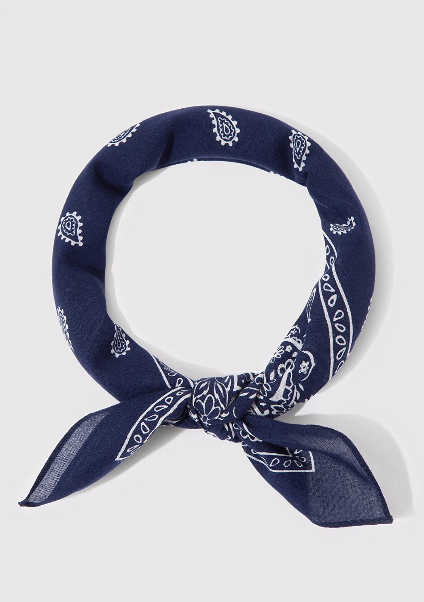 Printed Navy Bandana