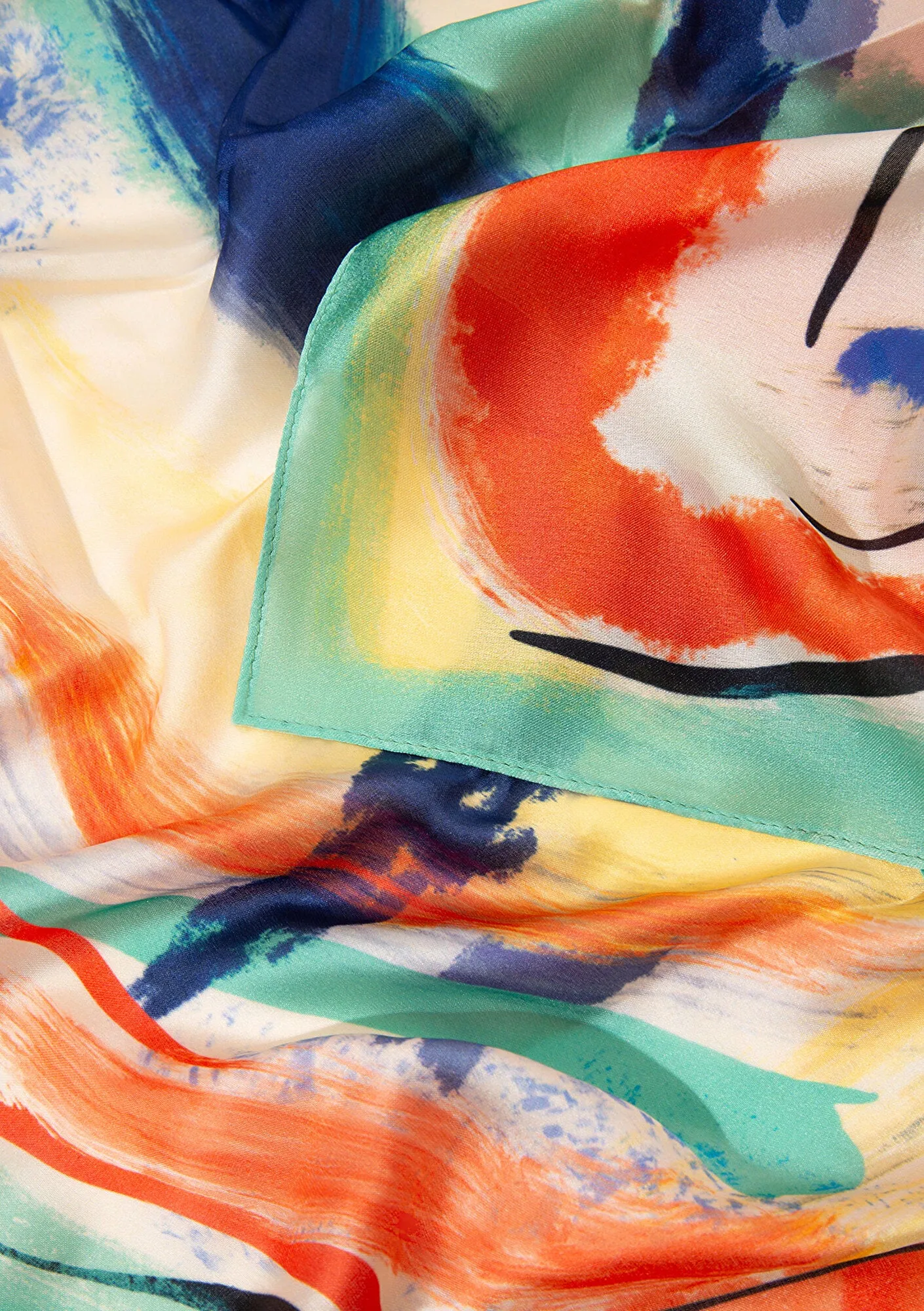 Printed Navy Shawl