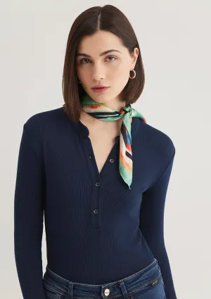 Printed Navy Shawl