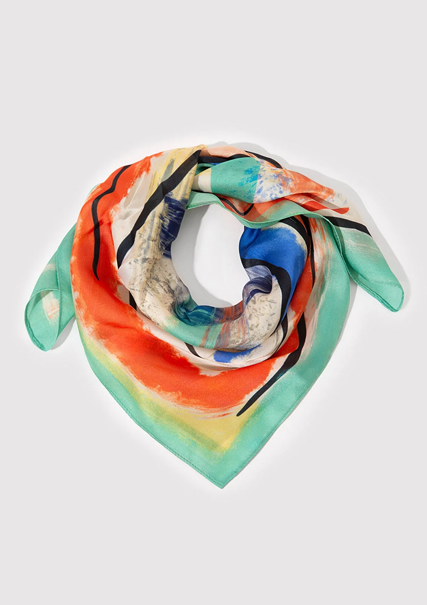 Printed Navy Shawl