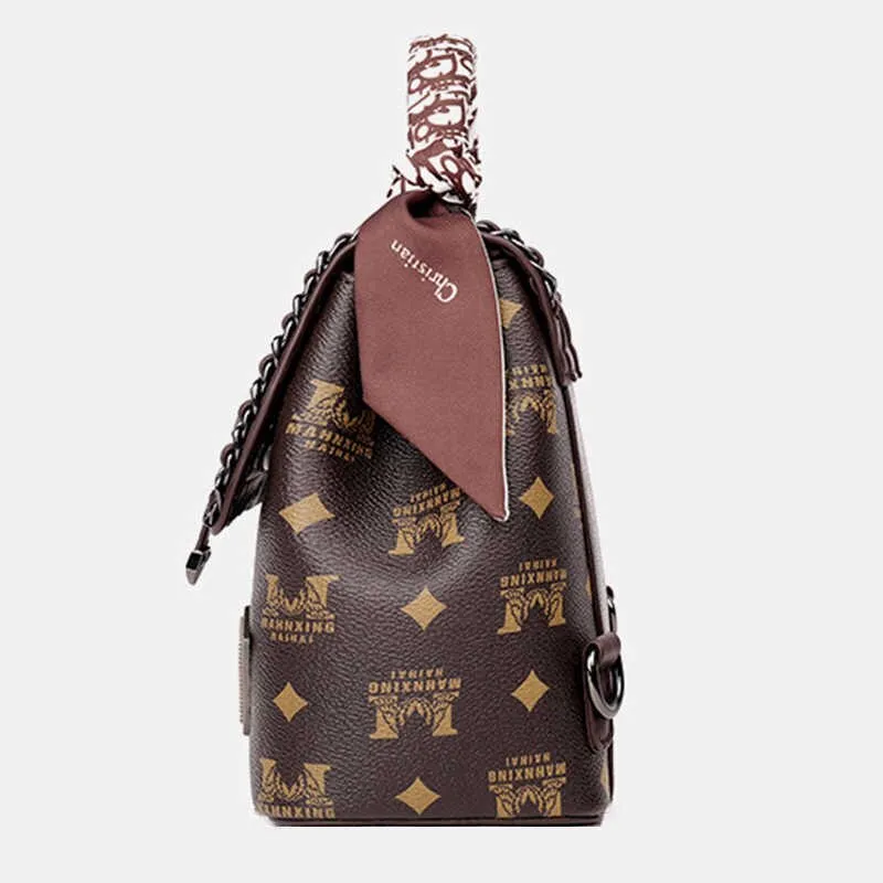 Printing Badge Shoulder Bag Vintage