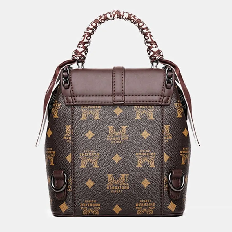 Printing Badge Shoulder Bag Vintage