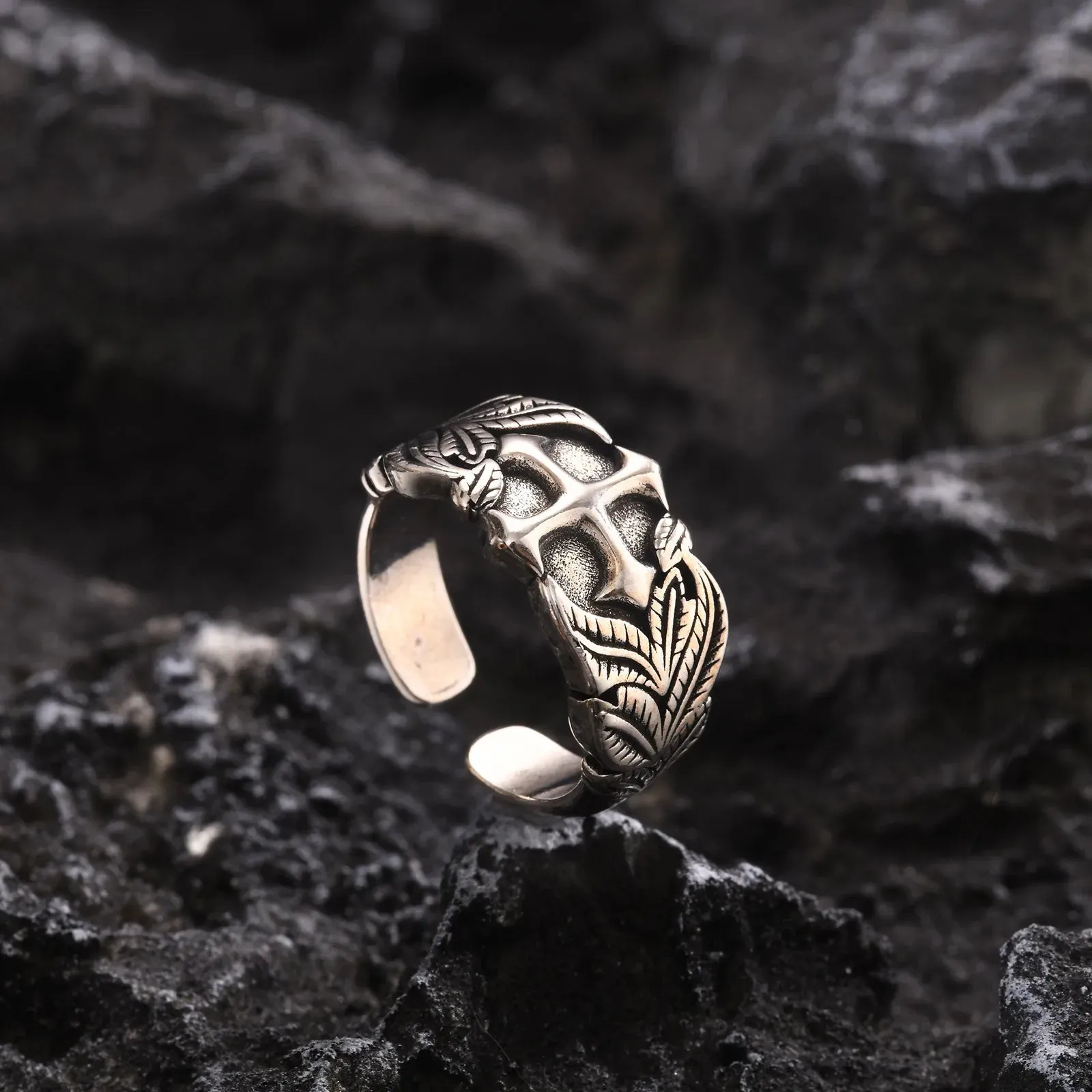 Punk Cross Metal Men Ring, Chunky European and American Style Opening Ring,Adjustable Trendy HipHop Jewelry Gift for Husband BBF