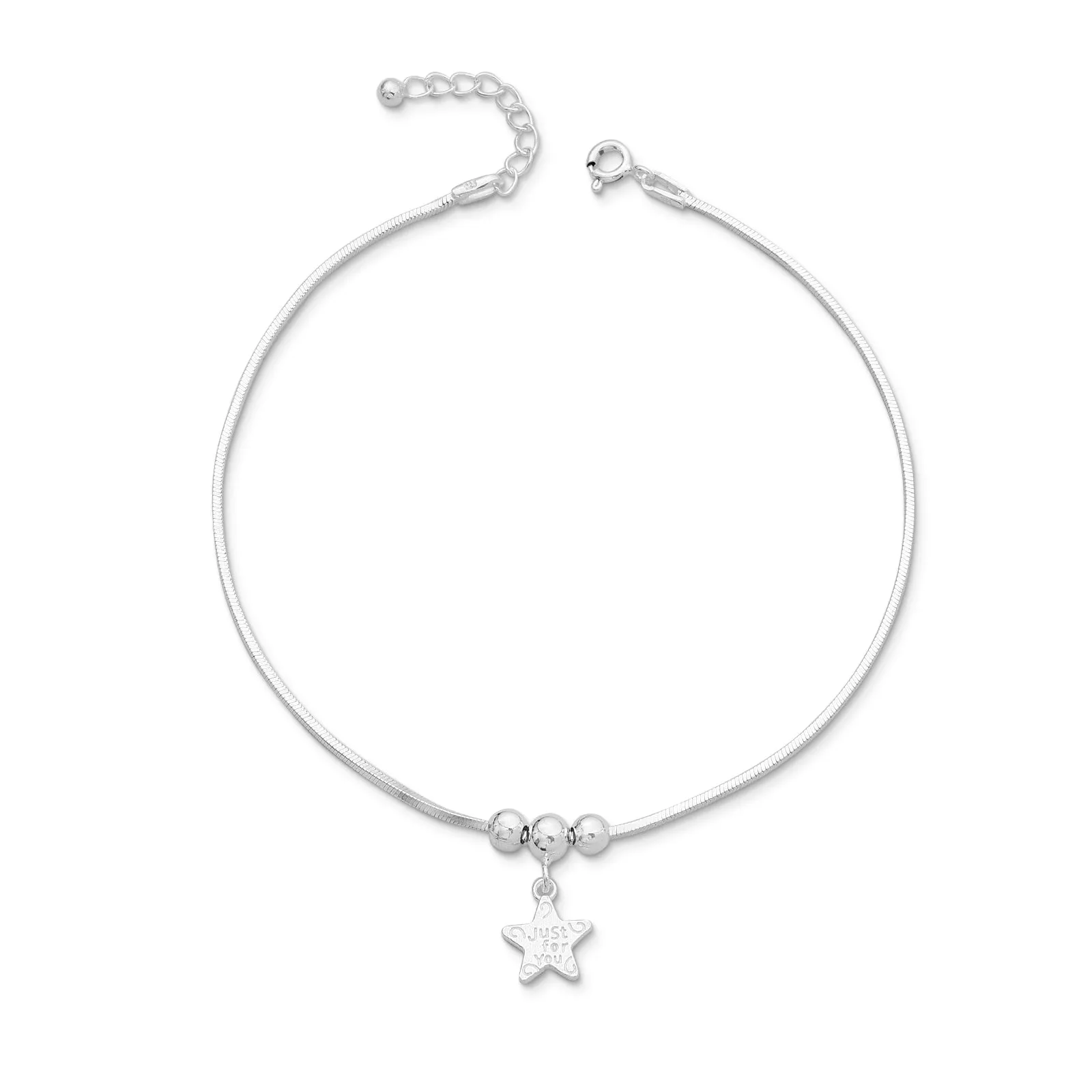Pure Silver Anklet - Beautifully Crafted With Tiny Hand Charms