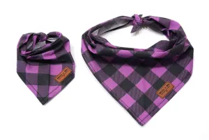 Purple Buffalo Plaid - Pet Bandana