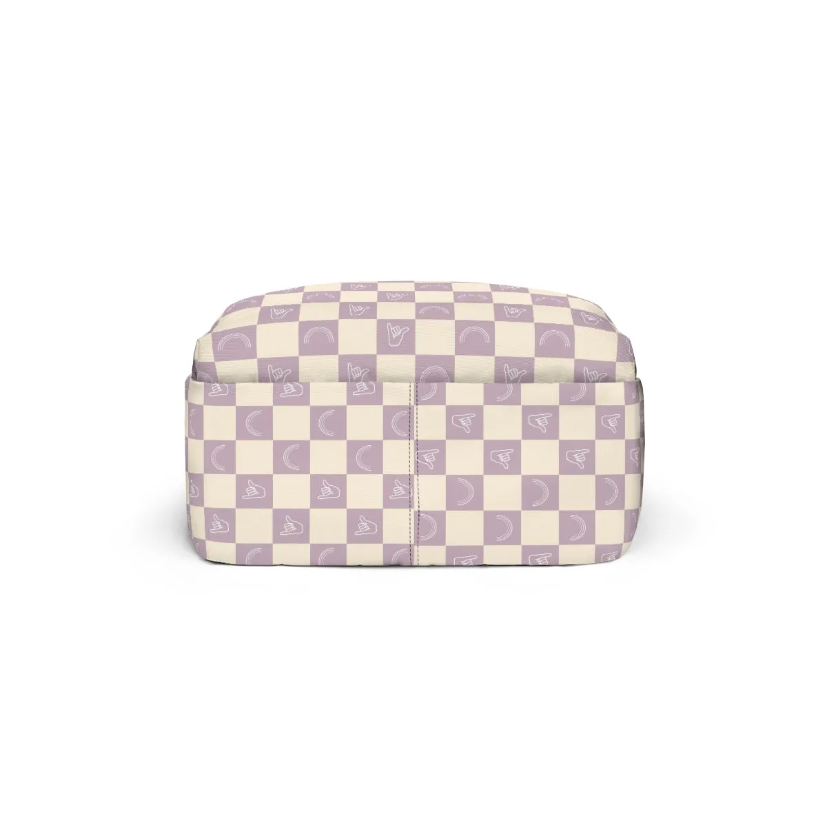 Purple Checkerboard Classic Backpack