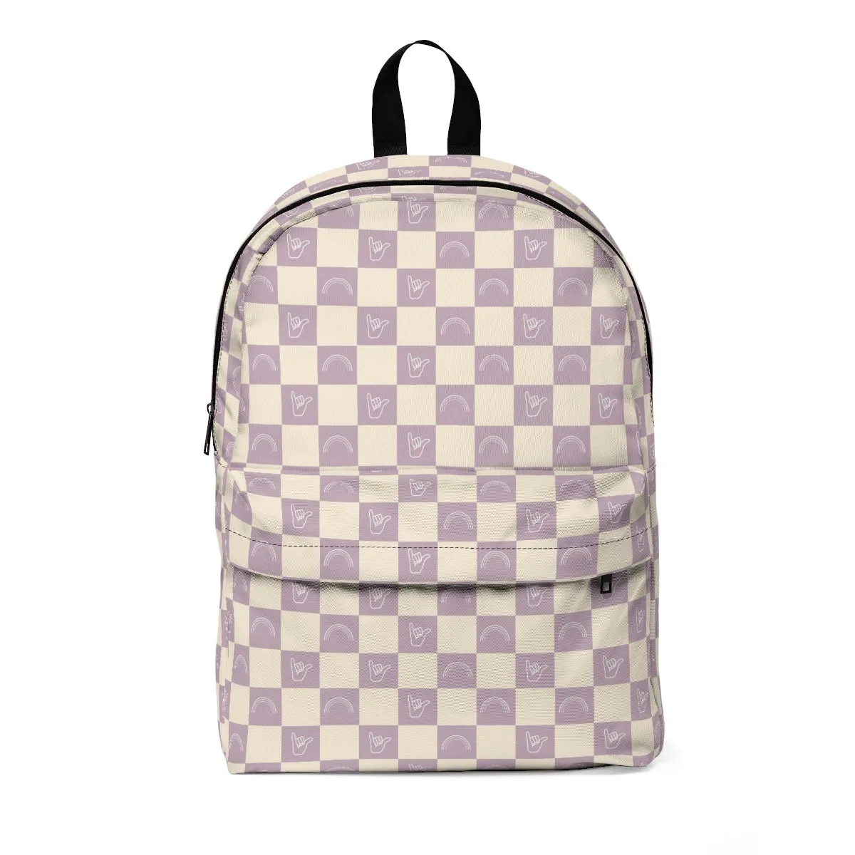 Purple Checkerboard Classic Backpack