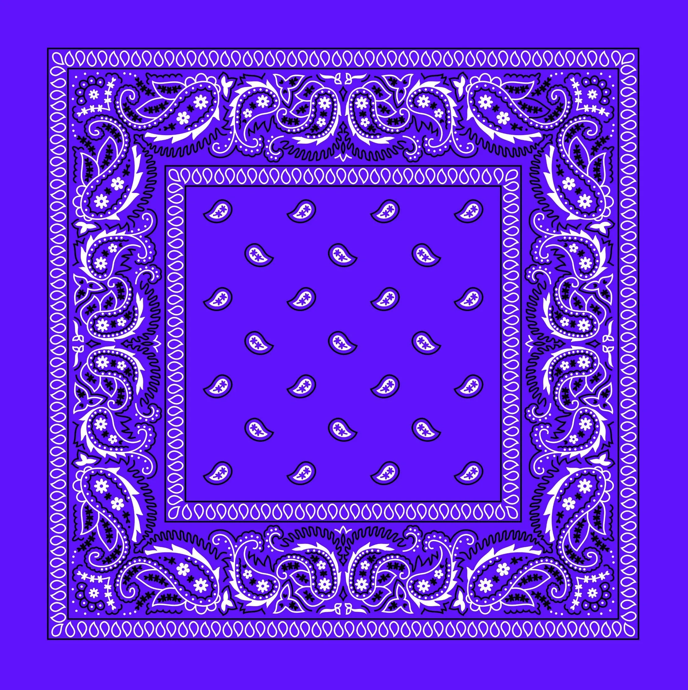 Purple Paisley Bandana - Stylish Versatile Accessory