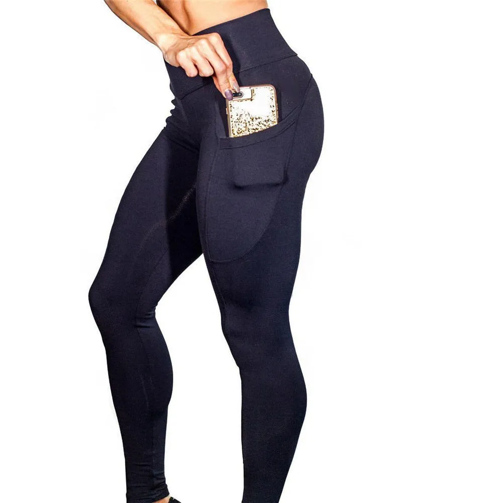 Push Up Black Leggings  High Waist Workout Polyester fitness Leggings Activewear